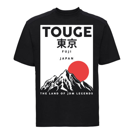 The Land of JDM Legends Touge Japan T Shirt image 0