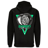 DownNDirty Teal Triangle Hoodie