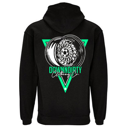 DownNDirty Teal Triangle Hoodie image 0
