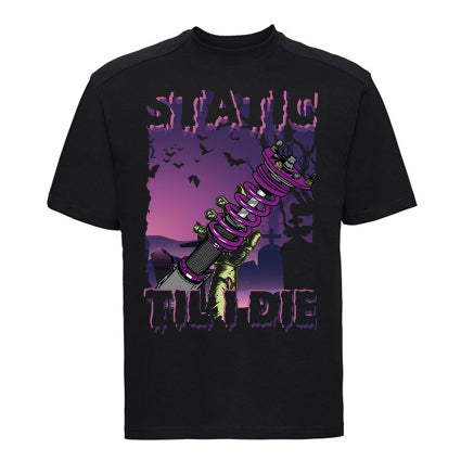 Static Til I DIe Coilover T Shirt image 0