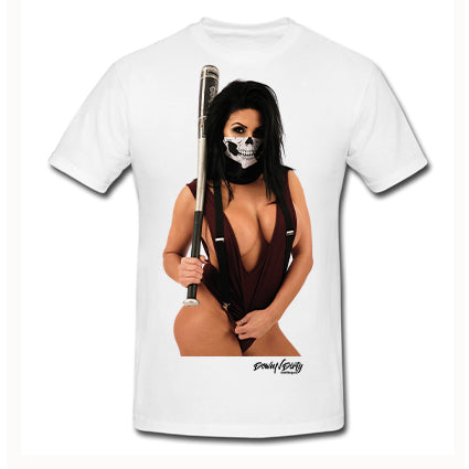 Skull Masked Model T Shirt image 0