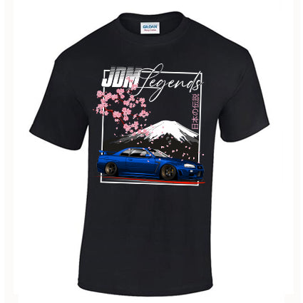 JDM Legends R34 GTR Fuji T Shirt image 0