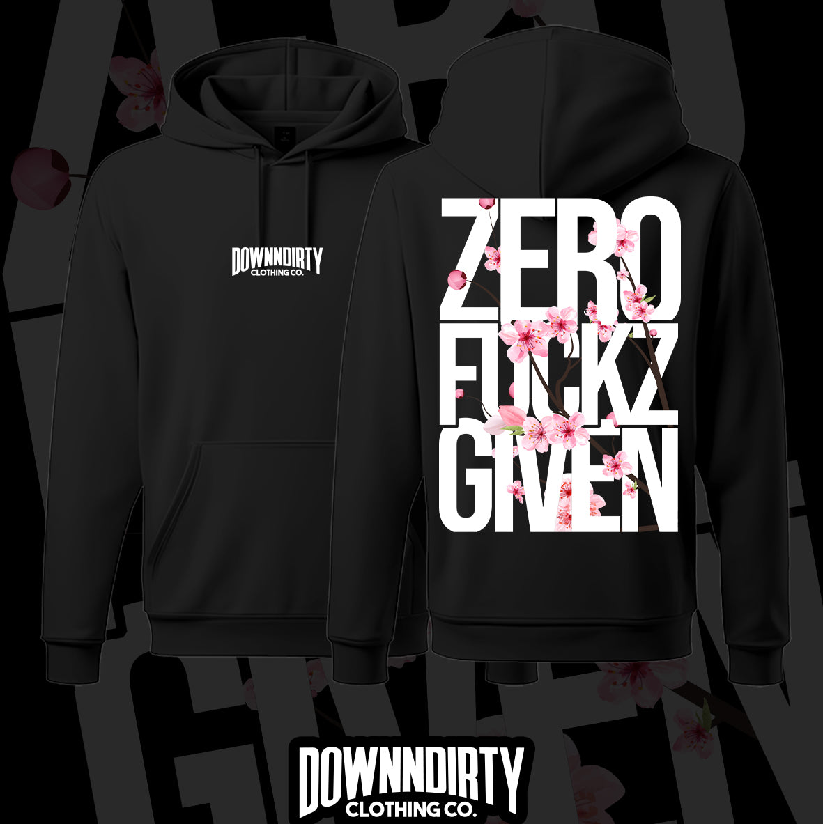 Zero F*ckz Blossom Hoodie image 0