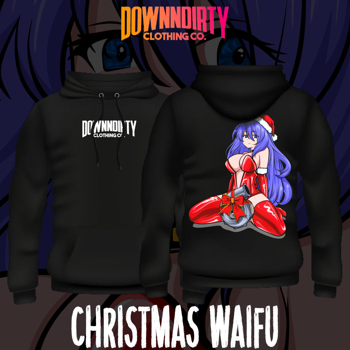 Christmas Waifu Hoodie image 0
