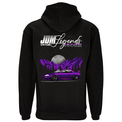 JDM Legends R34 Moon Light Hoodie image 0