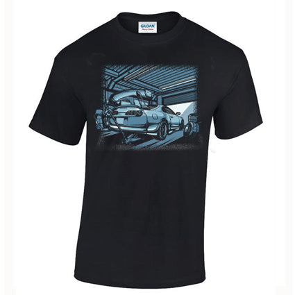 MK4 Supra Built Not Bought Garage T Shirt image 0