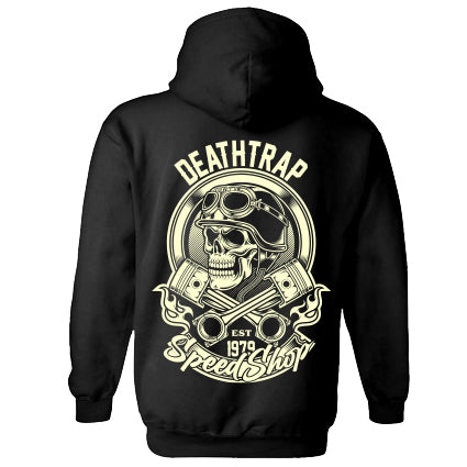 Deathtrap Speedshop Skull Racer Hoodie image 0