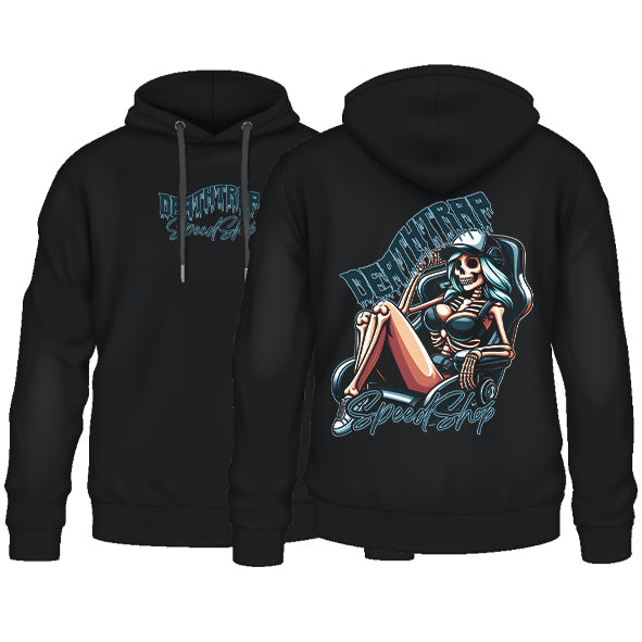 Death Trap Speed Shop Girl Racer Hoodie image 0
