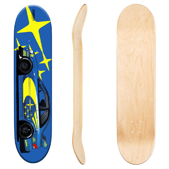 Subaru Rally Car Skateboard Wallart image 0