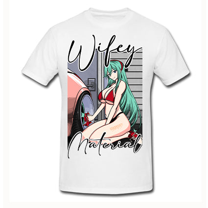 Wifey Material Deep Dish T Shirt image 0
