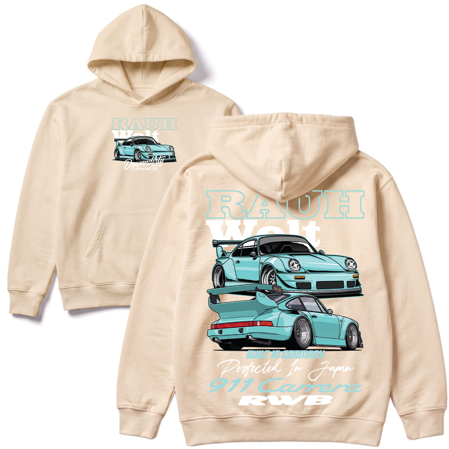 Teal Rauh Welt Hoodie
