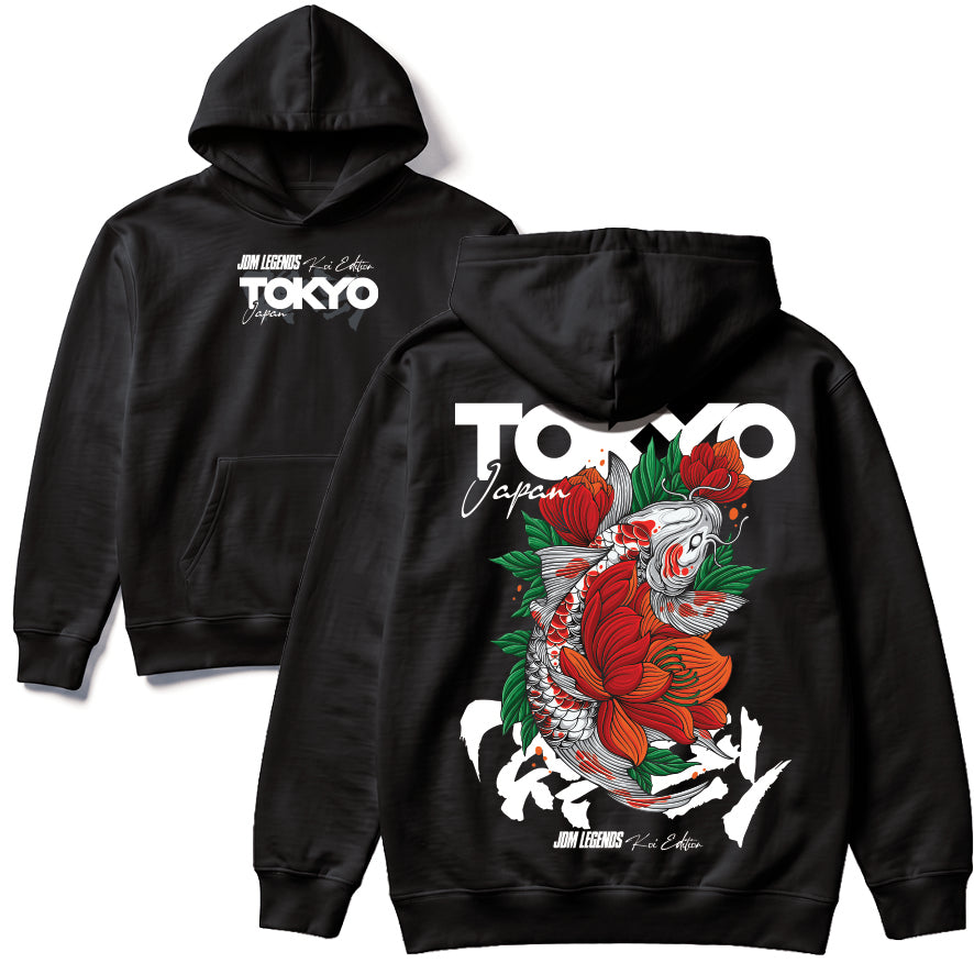 Tokyo Koi Green Orange Hoodie